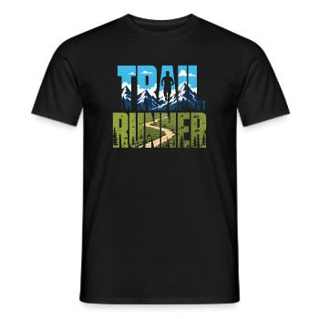 Trail Runner - Men's T-Shirt - black - Front - AI Model Male 178 light (178cm)