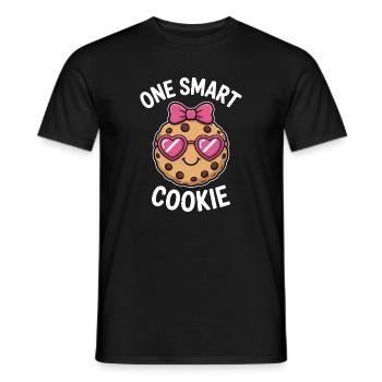 Un Cookie Intelligent - Cookie Intelligent avec des Lunettes - T-shirt homme - noir - Devant - AI Model Male 178 light (178cm)