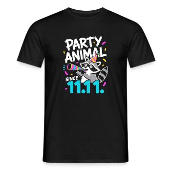 Karneval Party Kölner Animal Since 11.11. Köln - Männer T-Shirt - Schwarz - Vorne - AI Model Male 178 light (178cm)