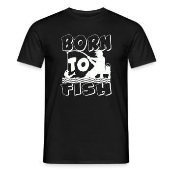 Born to Fish Silhouette - Men's T-Shirt - black - Front - AI Model Male 178 light (178cm)