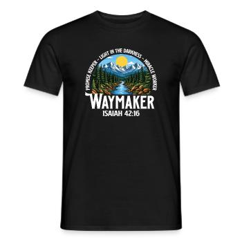 Waymaker Isaiah 42:16 Promise Keeper - Men's T-Shirt - black - Front - AI Model Male 178 light (178cm)