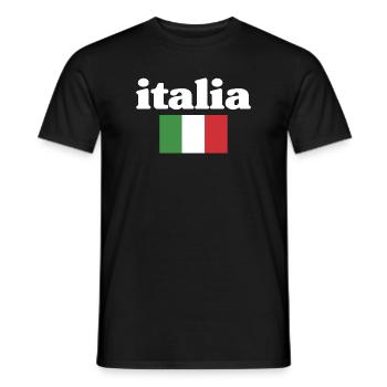 Italien Geschenkidee Italienische Flagge - Männer T-Shirt - Schwarz - Vorne - AI Model Male 178 light (178cm)