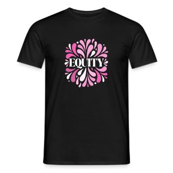 Gerechtigkeit in Weiß und leuchtendem Pink - Männer T-Shirt - Schwarz - Vorne - AI Model Male 178 light (178cm)