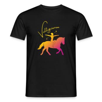 Siège de base pour le saut – Tenue sportive pour sauteurs - T-shirt homme - noir - Devant - AI Model Male 178 light (178cm)