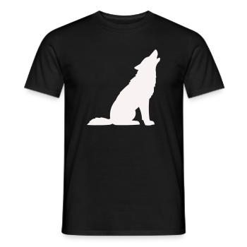 wolf- - Männer T-Shirt - Schwarz - Vorne - AI Model Male 178 light (178cm)