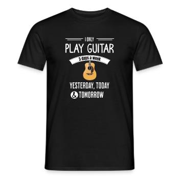 Vie quotidienne de guitare - T-shirt homme - noir - Devant - AI Model Male 178 light (178cm)