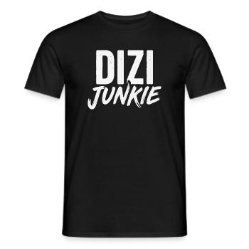 Dizi Junkie - Männer T-Shirt - Schwarz - Vorne - AI Model Male 178 light (178cm)