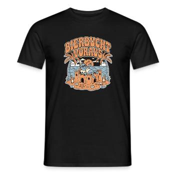 Bierbucht - Männer T-Shirt - Schwarz - Vorne - AI Model Male 178 light (178cm)