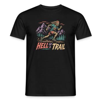 Course sur sentier - Un sacré sentier - T-shirt homme - noir - Devant - AI Model Male 178 light (178cm)