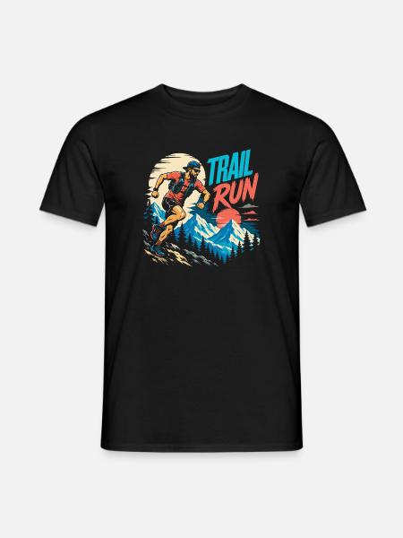 Trailrun - Männer T-Shirt - Schwarz
