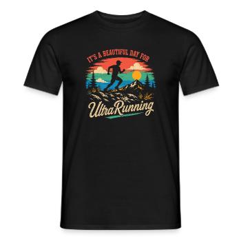 Es ist ein wunderschöner Tag zum Ultralaufen - Männer T-Shirt - Schwarz - Vorne - AI Model Male 178 light (178cm)