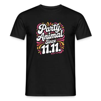 Karneval Party Kölner Animal Since 11.11. Köln - Männer T-Shirt - Schwarz - Vorne - AI Model Male 178 light (178cm)