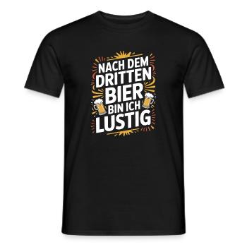 Bier Nach Dem Dritten Bier Lustig JGA Party Malle - Männer T-Shirt - Schwarz - Vorne - AI Model Male 178 light (178cm)