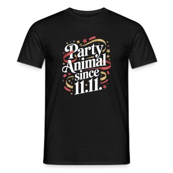 Karneval Party Kölner Animal Since 11.11. Köln - Men's T-Shirt - black - Front - AI Model Male 178 light (178cm)