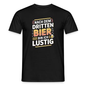 Bier Nach Dem Dritten Bier Lustig JGA Party Malle - Männer T-Shirt - Schwarz - Vorne - AI Model Male 178 light (178cm)