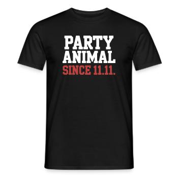 Karneval Party Kölner Animal Since 11.11. Köln - Men's T-Shirt - black - Front - AI Model Male 178 light (178cm)