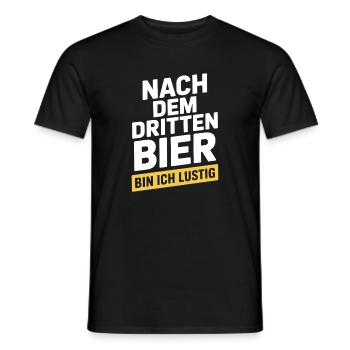 Bier Nach Dem Dritten Bier Lustig JGA Party Malle - Männer T-Shirt - Schwarz - Vorne - AI Model Male 178 light (178cm)