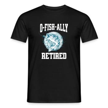 Ofishally Zurückgezogenes Wortspiel - Männer T-Shirt - Schwarz - Vorne - AI Model Male 178 light (178cm)