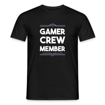 Gamer Crew - Männer T-Shirt - Schwarz - Vorne - AI Model Male 178 light (178cm)