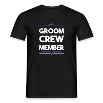 Groom Crew - Men's T-Shirt - black - Front - AI Model Male 178 light (178cm)