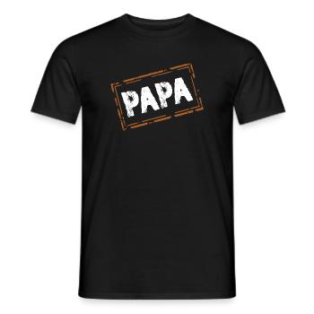 papa - Männer T-Shirt - Schwarz - Vorne - AI Model Male 178 light (178cm)