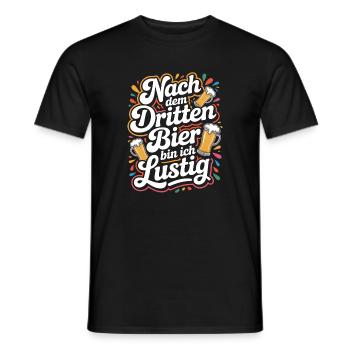 Bier Nach Dem Dritten Bier Lustig JGA Party Malle - Männer T-Shirt - Schwarz - Vorne - AI Model Male 178 light (178cm)