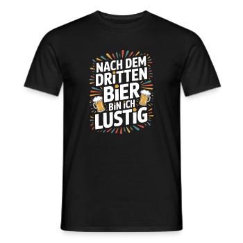 Bier Nach Dem Dritten Bier Lustig JGA Party Malle - Männer T-Shirt - Schwarz - Vorne - AI Model Male 178 light (178cm)