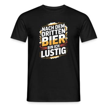 Bier Nach Dem Dritten Bier Lustig JGA Party Malle - Männer T-Shirt - Schwarz - Vorne - AI Model Male 178 light (178cm)