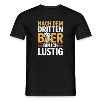 Bier Nach Dem Dritten Bier Lustig JGA Party Malle - Männer T-Shirt - Schwarz - Vorne - AI Model Male 178 light (178cm)