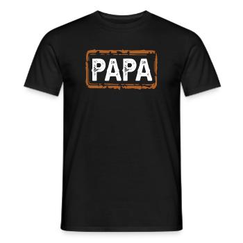 papa - Männer T-Shirt - Schwarz - Vorne - AI Model Male 178 light (178cm)