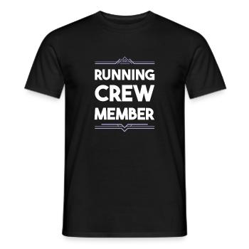 Running Crew - Männer T-Shirt - Schwarz - Vorne - AI Model Male 178 light (178cm)