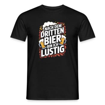 Bier Nach Dem Dritten Bier Lustig JGA Party Malle - Männer T-Shirt - Schwarz - Vorne - AI Model Male 178 light (178cm)