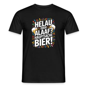 Bier Karneval Fasching Köln Helau oder Alaaf Bier - Männer T-Shirt - Schwarz - Vorne - AI Model Male 178 light (178cm)