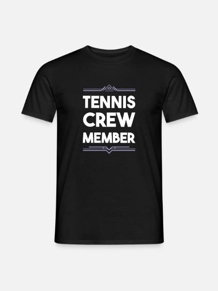 Tennis Crew - Männer T-Shirt - Schwarz