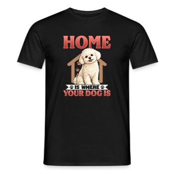 Bichon Frise Dog Breed - Men's T-Shirt - black - Front - AI Model Male 178 light (178cm)