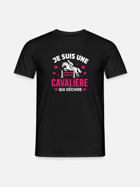 Cavalière qui déchire - T-shirt homme - noir