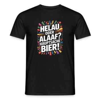 Bier Karneval Fasching Köln Helau oder Alaaf Bier - Männer T-Shirt - Schwarz - Vorne - AI Model Male 178 light (178cm)