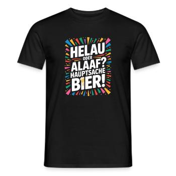 Bier Karneval Fasching Köln Helau oder Alaaf Bier - Männer T-Shirt - Schwarz - Vorne - AI Model Male 178 light (178cm)