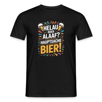 Bier Karneval Fasching Köln Helau oder Alaaf Bier - Männer T-Shirt - Schwarz - Vorne - AI Model Male 178 light (178cm)
