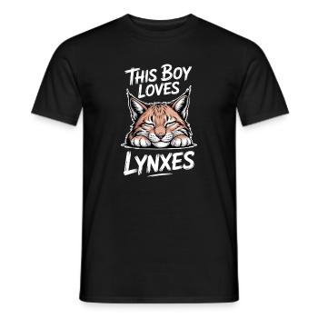 Lynx Dictions Lynx Boys Drôle de Lynx Cadeau de lynx - T-shirt homme - noir - Devant - AI Model Male 178 light (178cm)