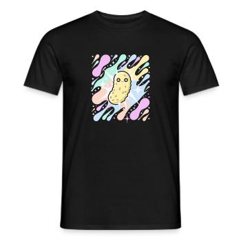 Cornichon pastel étoilé - T-shirt homme - noir - Devant - AI Model Male 178 light (178cm)