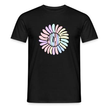 Pastel Sunshine Sun Spiral - Men's T-Shirt - black - Front - AI Model Male 178 light (178cm)