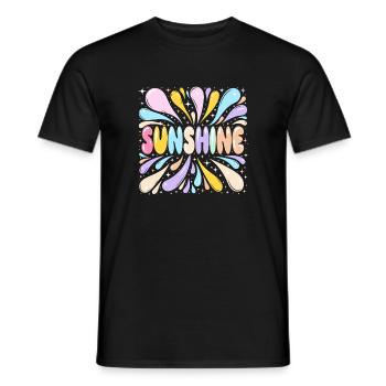 Retro-Pastell-Sonnenschein - Männer T-Shirt - Schwarz - Vorne - AI Model Male 178 light (178cm)