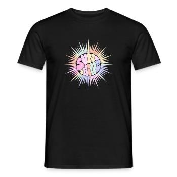 Pastel Sun SUNSHINE Retro Groovy - Männer T-Shirt - Schwarz - Vorne - AI Model Male 178 light (178cm)
