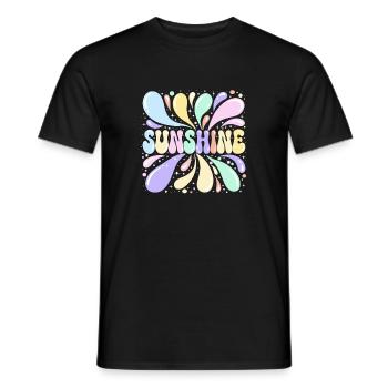 Sonnenschein-Pastell und Glitzer - Männer T-Shirt - Schwarz - Vorne - AI Model Male 178 light (178cm)