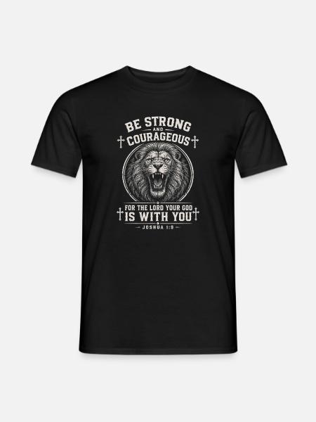 Courageous Lion Faith - Men's T-Shirt - black