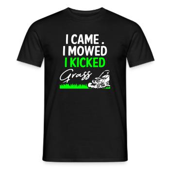 I_Came_I_Mowed_I_Kicked_Grass - Männer T-Shirt - Schwarz - Vorne - AI Model Male 178 light (178cm)