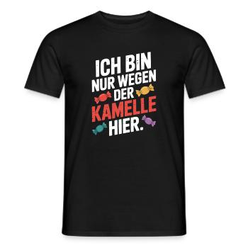 Karneval Nur Wegen Der Kamelle Hier Karnevalszug - Männer T-Shirt - Schwarz - Vorne - AI Model Male 178 light (178cm)
