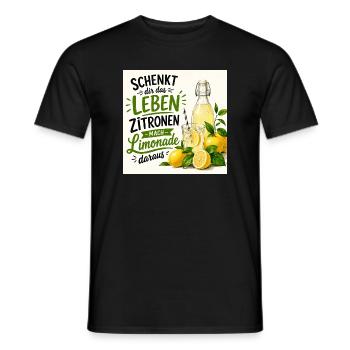 Zitronen  - Männer T-Shirt - Schwarz - Vorne - AI Model Male 178 light (178cm)