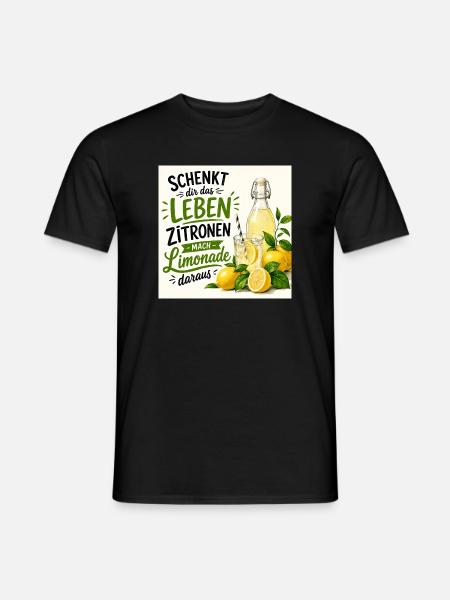Zitronen - Männer T-Shirt - Schwarz